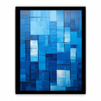 High End Modern Blue Art  Canvas painting  Print-7
