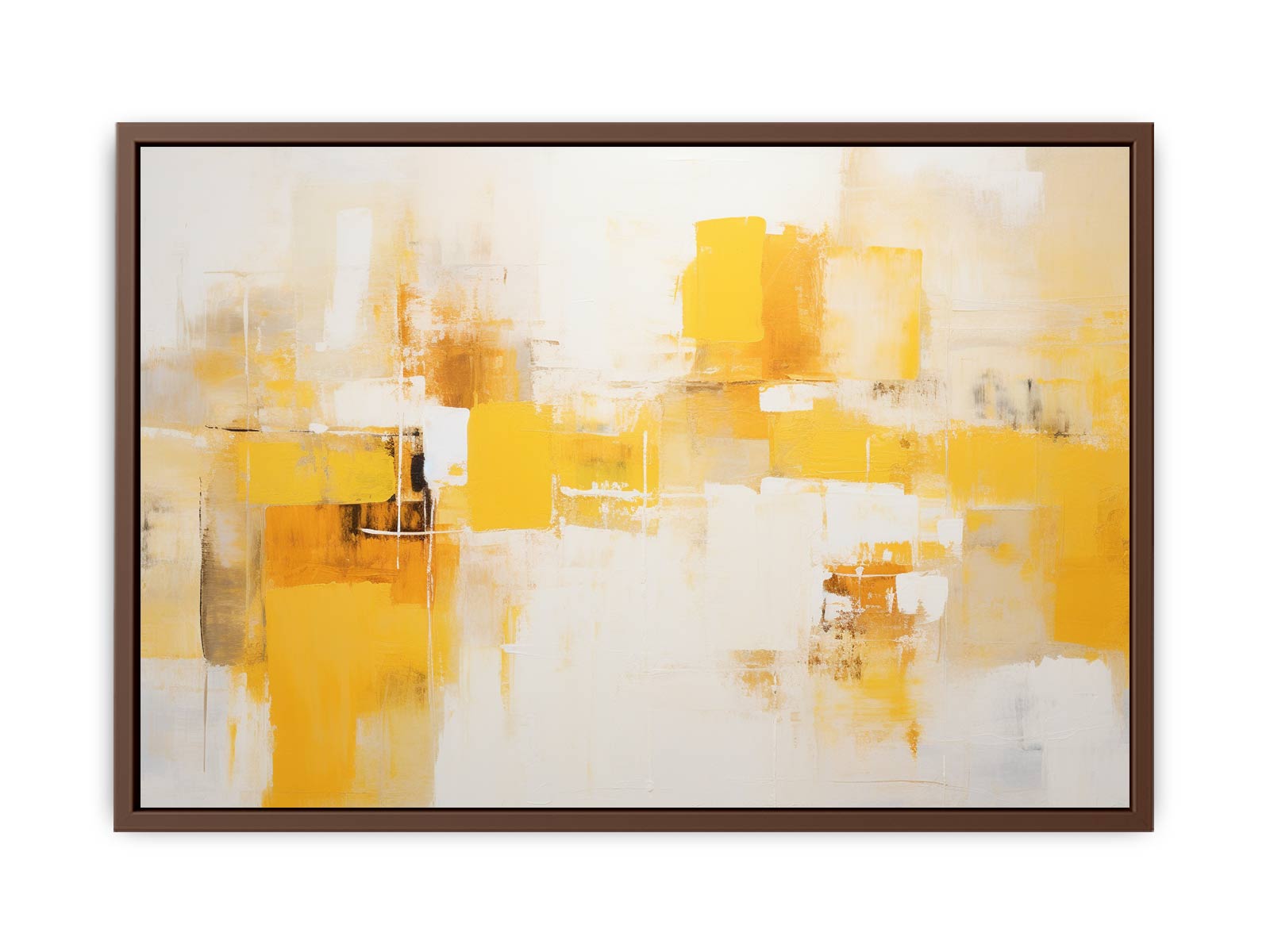 Yellow Abstract Painting Canvas Art Print-6