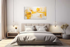 Yellow Abstract Painting Canvas Art Print-1