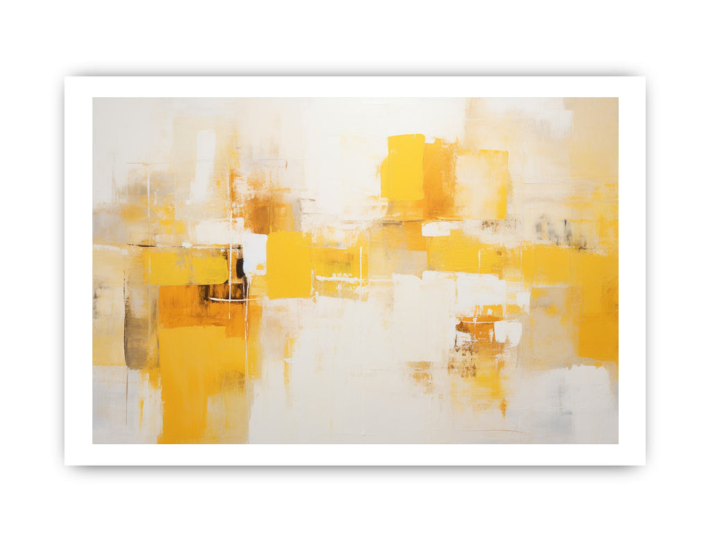 Yellow Abstract Painting Canvas Art Print-8