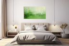 Green Abstract Painting Canvas Art Print-1