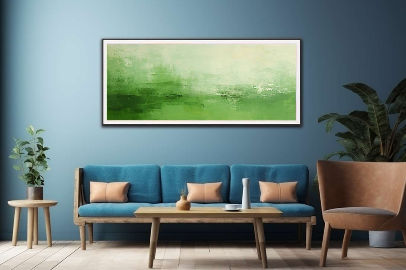 Green Abstract Painting Canvas Art Print-2