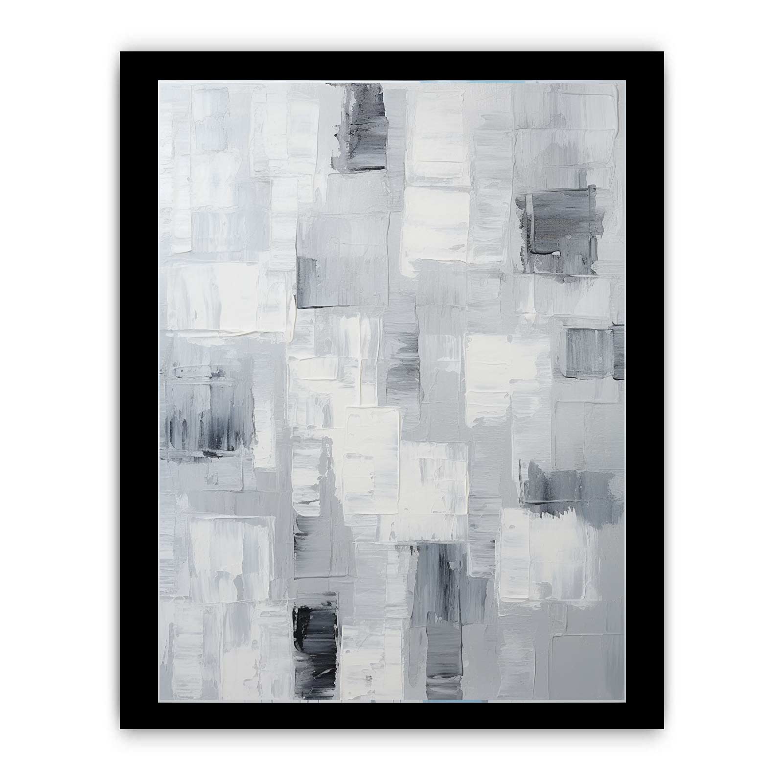 Abstract Painting Grey Canvas Art Print-7