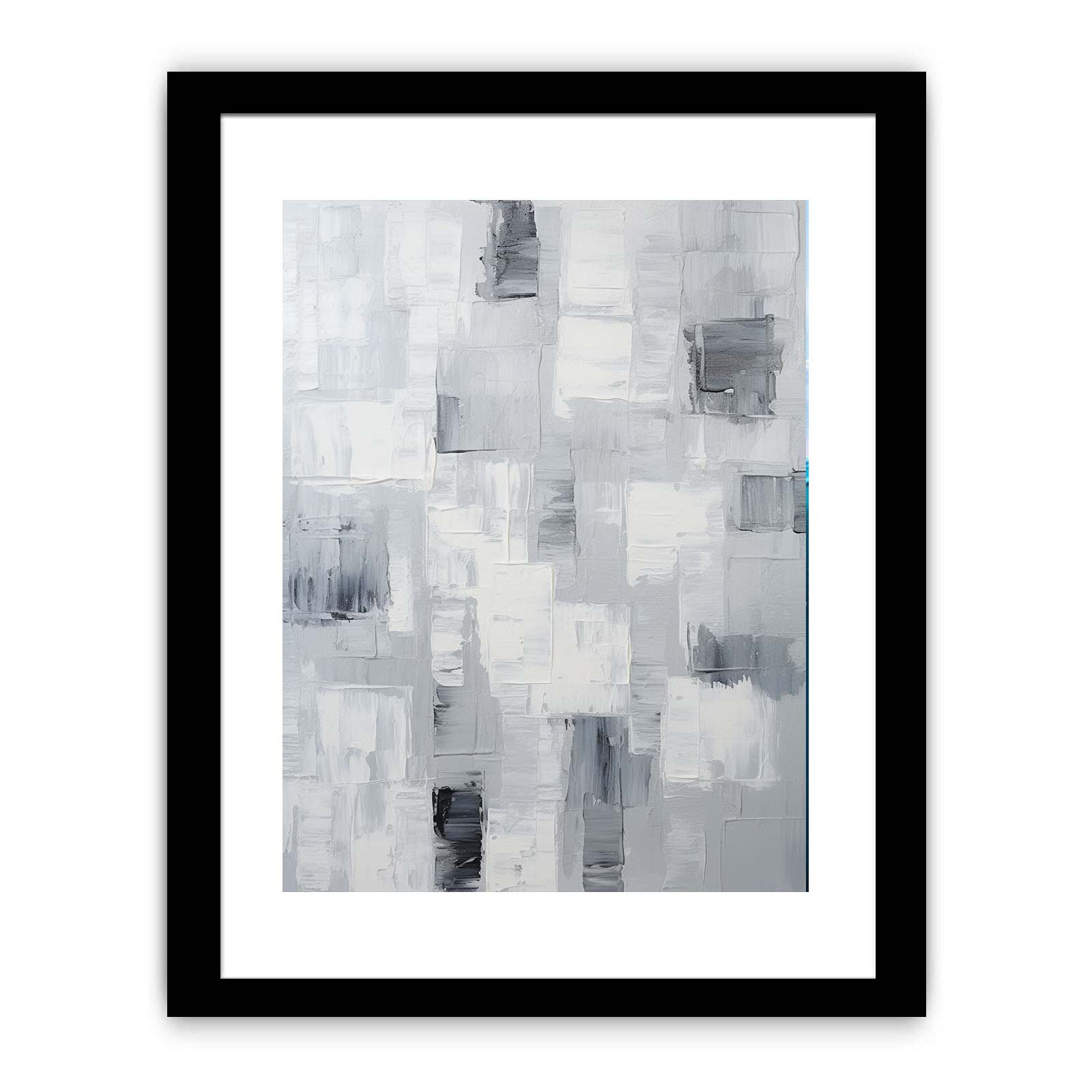 Abstract Painting Grey Canvas Art Print-5