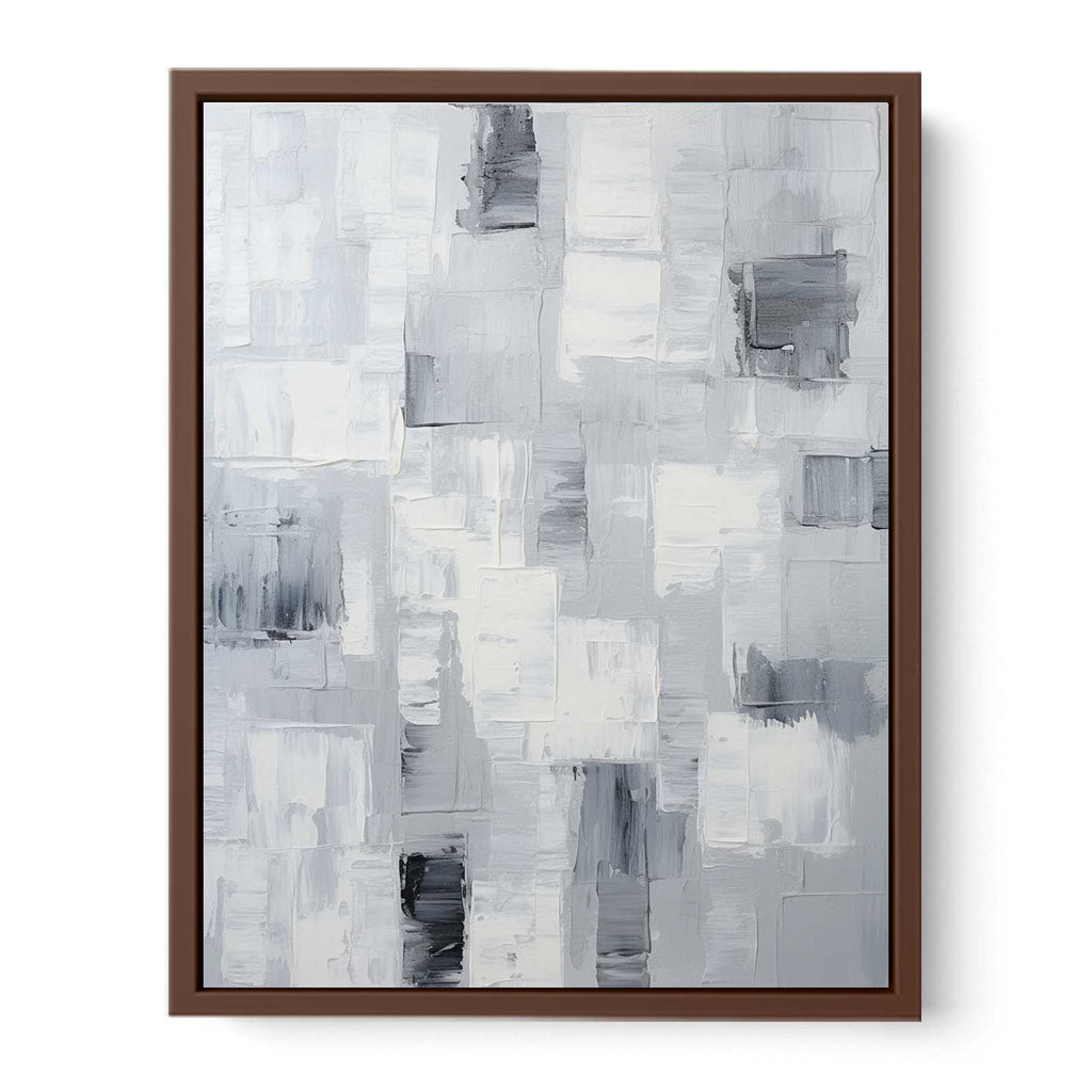 Abstract Painting Grey Canvas Art Print-6