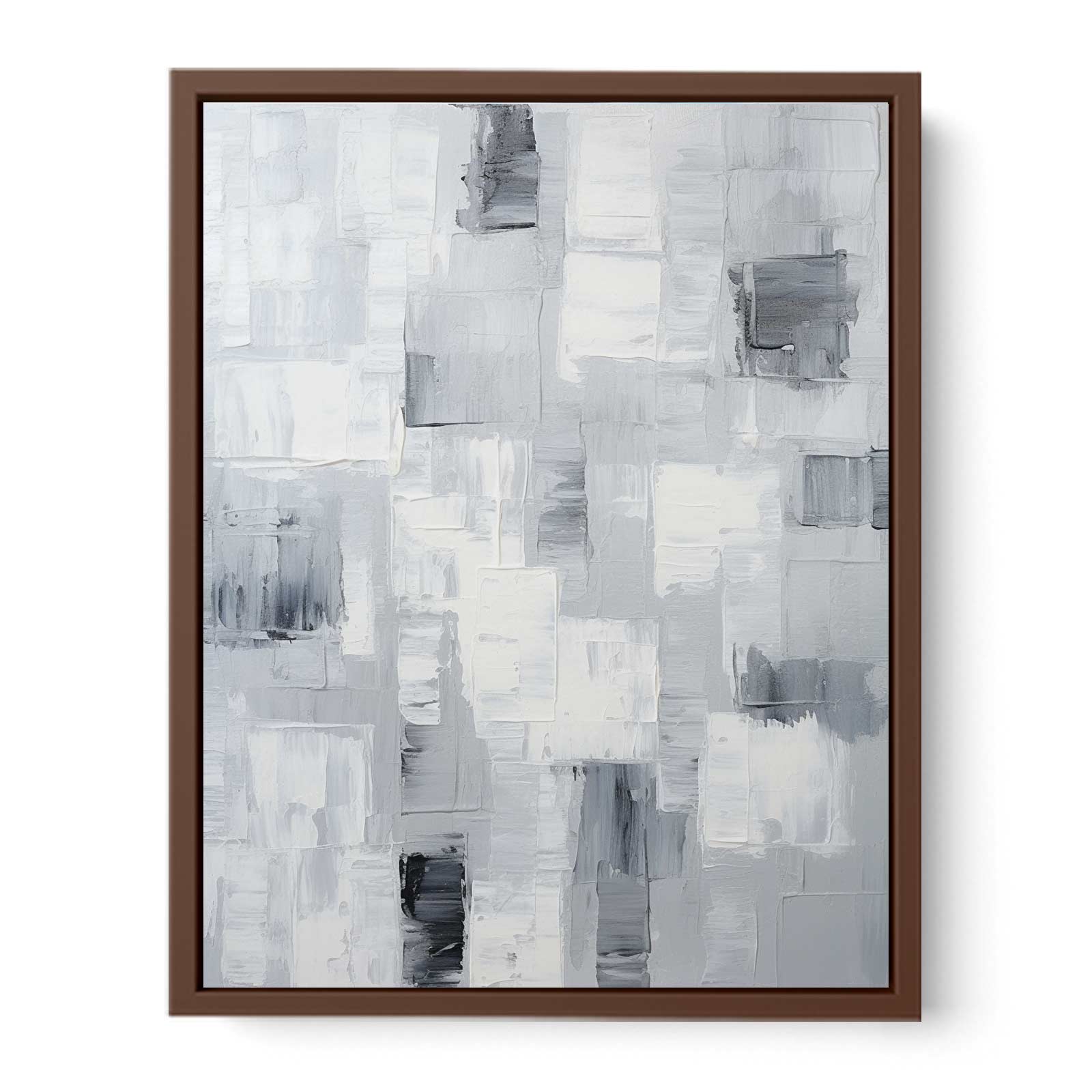 Abstract Painting Grey Canvas Art Print-6