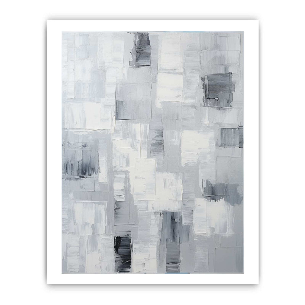 Abstract Painting Grey Canvas Art Print-8