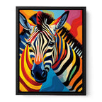 Two Zebra Modern Art Animal Canvas painting-4
