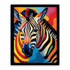 Two Zebra Modern Art Animal Canvas painting-7