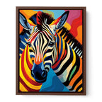 Two Zebra Modern Art Animal Canvas painting-6