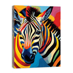 Two Zebra Modern Art Animal Canvas painting-3