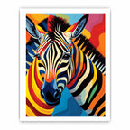 Two Zebra Modern Art Animal Canvas painting-8