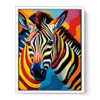 Two Zebra Modern Art Animal Canvas painting-5