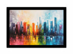 Abstract City skyline  Modern canvas painting-7