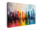 Abstract City skyline  Modern canvas painting-3